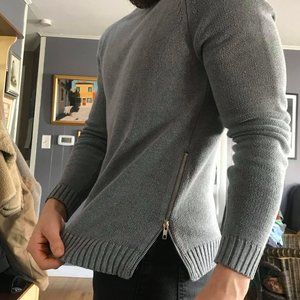 Grey H&M Sweater With Side Zippers